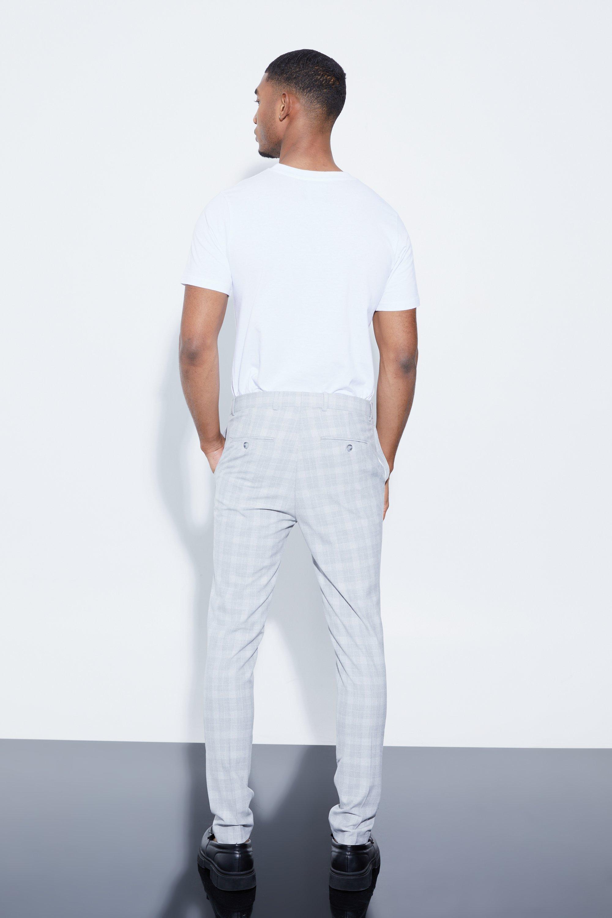 Mens white hot sale cropped trousers